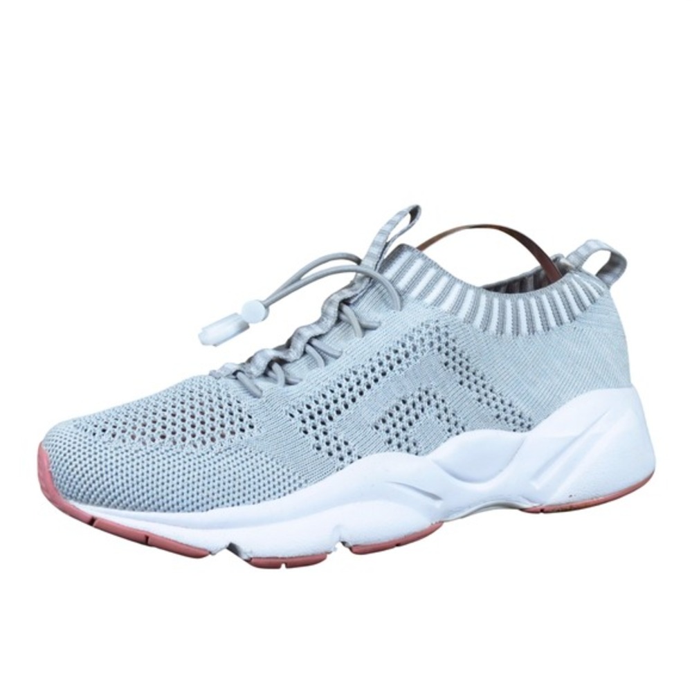 Propét‎ Stability ST Women 7 Narrow Gray Knit Walking Sneaker Supportive Comfort